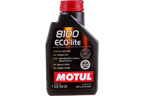 Купить Масло MOTUL моторное синти 5W30 8100 Eco-lite  1 л 108212 фото №1